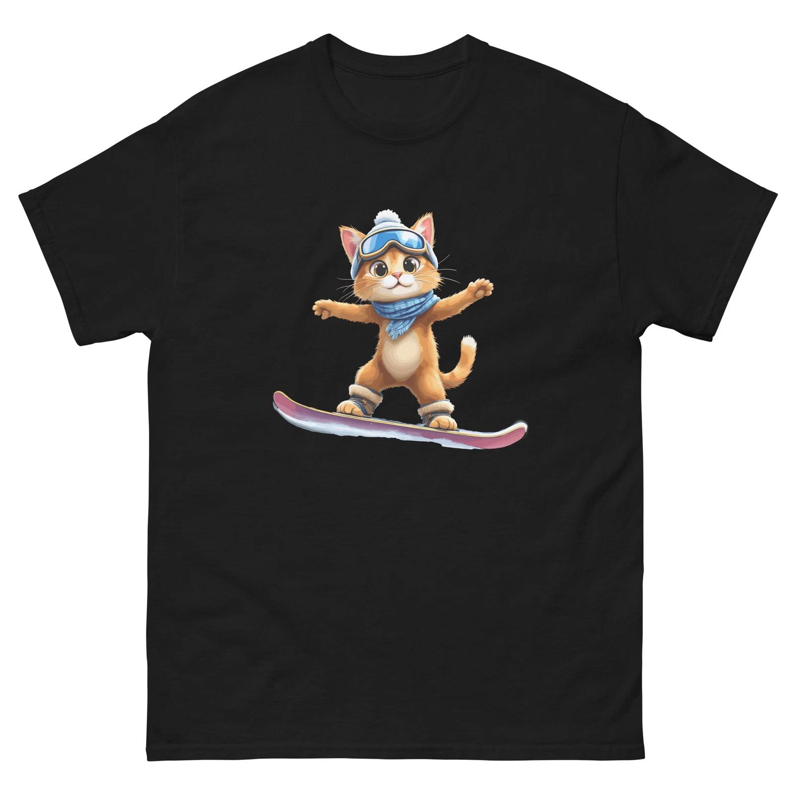

Abyssinian Cat Snowboarding Fun Snowboarder T-Shirt 4XL