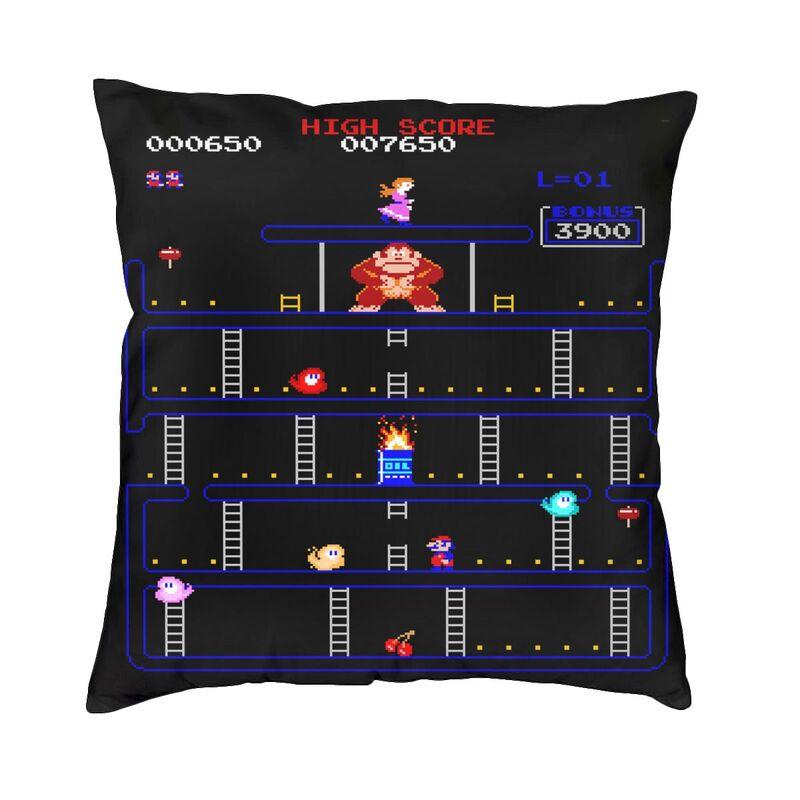 

Through Ages Donkey Kong Pillow Case 45x45cm Home Decorative Cute Arcade Game Cushions for Sofa Square Pillowcase 30x30cm