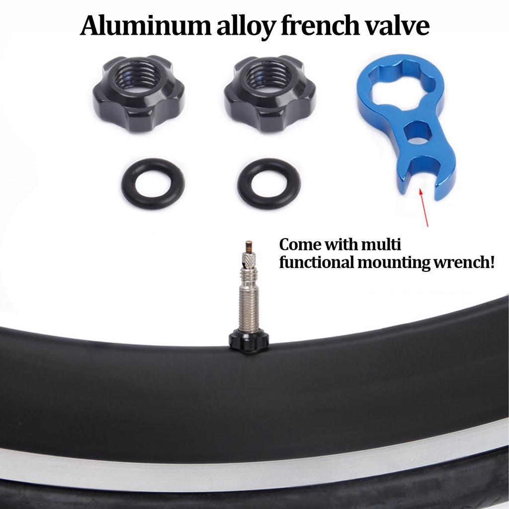 RISK Tire Valve Extender Kit Tube French Valve Stem Extension Aluminium Alloy for Road Bike French Valve Extension