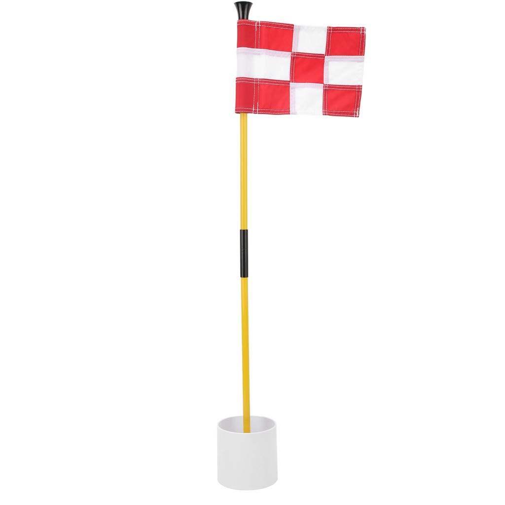 Golf Pin Flag Lochbecher Set für Mini Putting Green Flaggenstock Hof Übungszubehör Tragbar 2