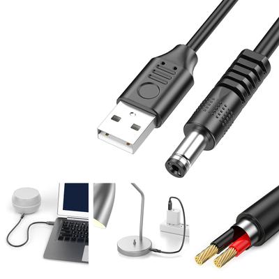 USB-zu-DC-5-V-Stromkabel, USB-zu-DC-Ladekabel für Lampen, Lüfter, Lautsprecher, Router, mehrere Größen, 5521, 5525, 35135, 4017