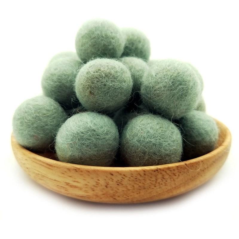 Wool Felt Ball DIY Pompons 10PC Earrings Accessories Colored Fur Ball Handmade Christmas Woolen Yarn Ball 1.5cm