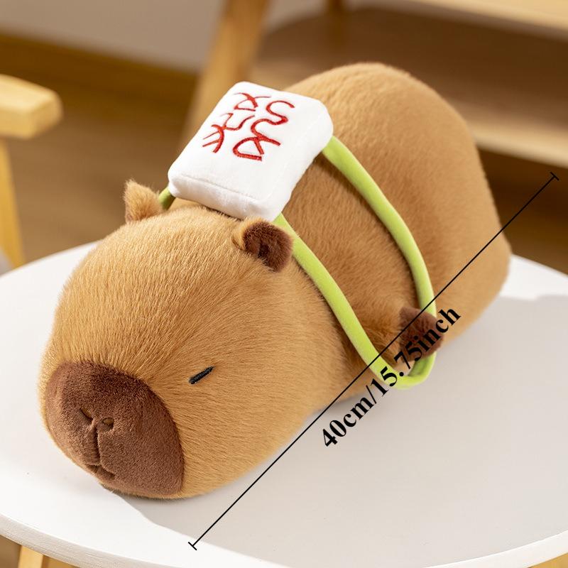 Capybara Plush Pillow Cute Stuffed Animals Toy Capibara Plush Keychain Pendant Kapibala Soft Doll Home Decor Christmas Gift