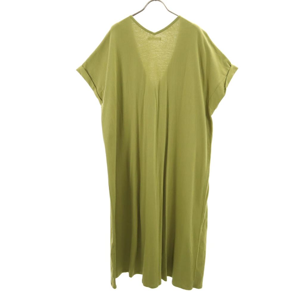 FREAK'S STORE French sleeve V neck Long dress F Green system Women Used