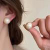 Ear-free Pierced Earrings, Retro Ear Clips, Cotton Steamed Bread Beads, Stud Earrings, High-end Sense, Fashion, Commuting Temperament, Earrings