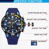 MEGIR Men Wristwatch Luxury Silicone Strap Sport Watches for Man Waterproof Luminous Quartz Chronograph Clock Reloj Hombre 2121