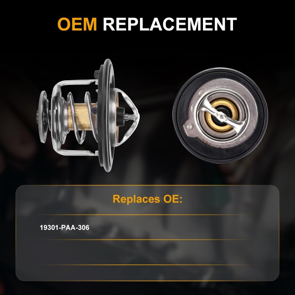 ROADFAR Engine Coolant Thermostat 19301-PAA-306 Fits for Honda Civic 1992-2003, for CR-V 1997-2001, for Accord 1990-2002 Thermostat Housing Assembly