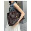 Retro Solid Color Commuter Handbag Computer Bag Tote Bag