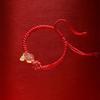 Hand-woven Zodiac Horse Bracelet Calabash Year of The Horse Good Lucky Bracelet Jewelry Accessories Bead Chinese Red Handrope