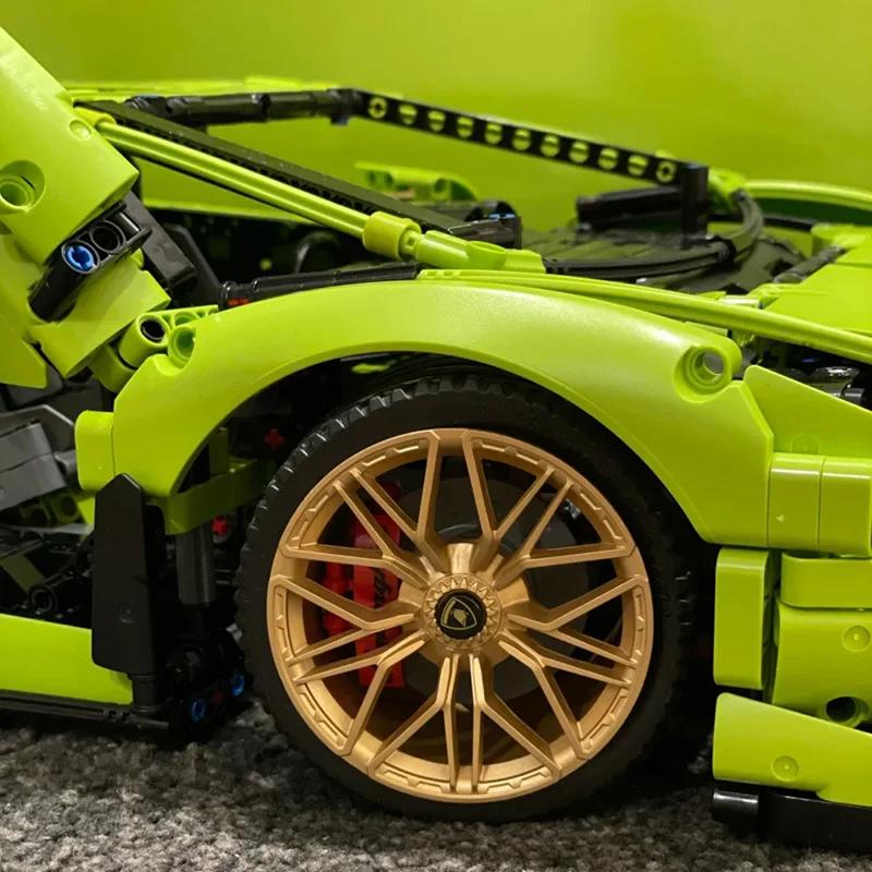 3696PCS Champagne Lambo Technical Car SIAN Roadster Model FKP37 Kit Model Fit 42115 Klocki Zabawki Prezenty Świąteczne Dla Dzieci