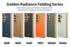 Samsung Z Fold7 Case: Foldable Electroplated Diamond Pattern, Plain Leather, Full Coverage for Fold6/5, Cross-border Compatibility.
