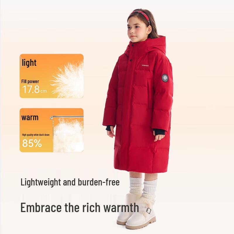 YEEHOO Kids' Long Hooded Winter Down Jacket