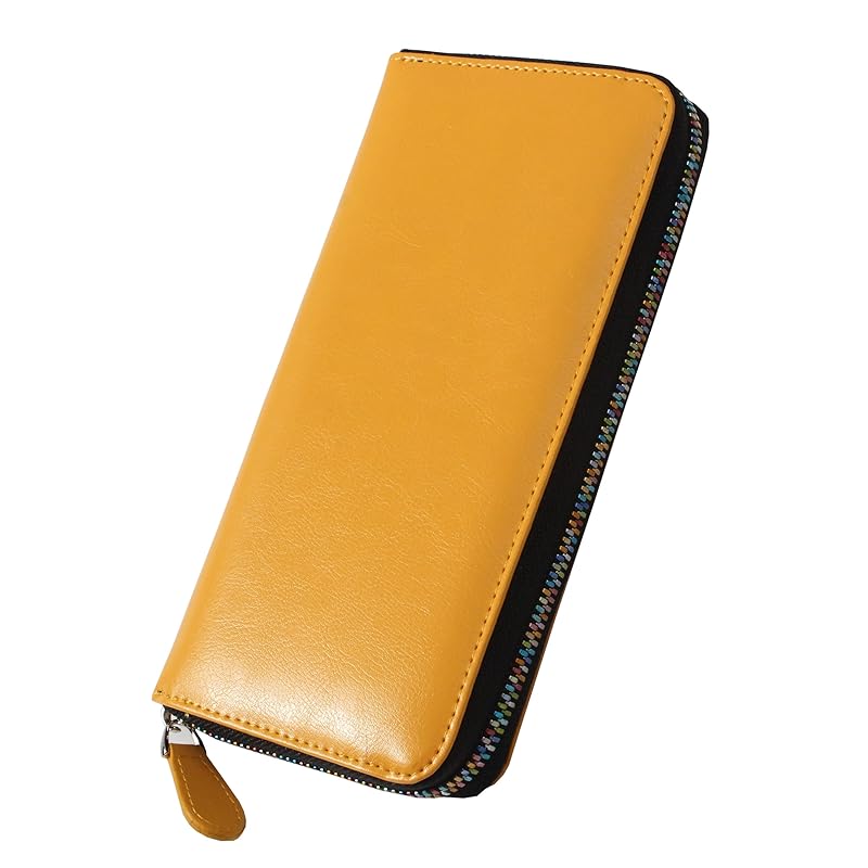 

[GROOVE GEAR] [Groove Gear] long wallet men s wallet genuine leather leather rainbow fastener ggs-1037 yellow