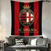 Ac Milan Crest Wallpaper Threepiece Set 1 Duvet Cover 2 Pillowcase Without Core Christmas Birthday Gift Soft And Comfortable