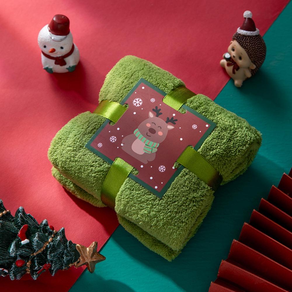 Coral Velvet Christmas Towel Xmas Holiday Decorative Reusable Face Towel Absorb Water Wash Cloth Christmas Gift Party Gift