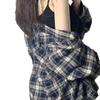 Plaid shirt women's spring and autumn new design sense niche outer wear sunscreen shirt high sense long sleeve top coat