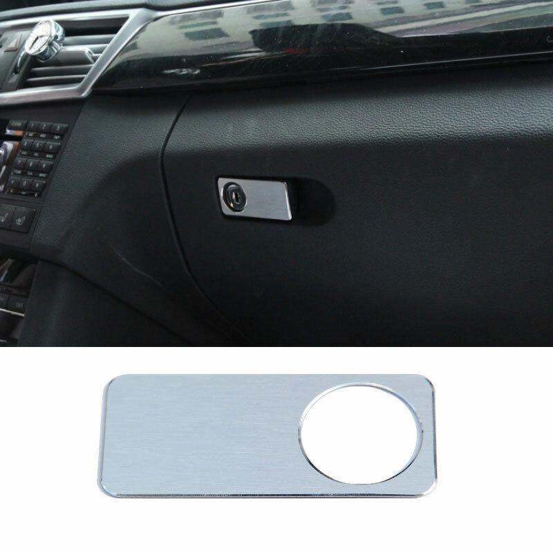 For Benz GLK 2009-2015 Silver Aluminum Passenger Storage Box Handle Cover 1PCS