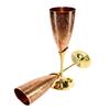 Copper Plated Brass Wine Goblet Champagne Flutes Coupes Glasses Set of Two