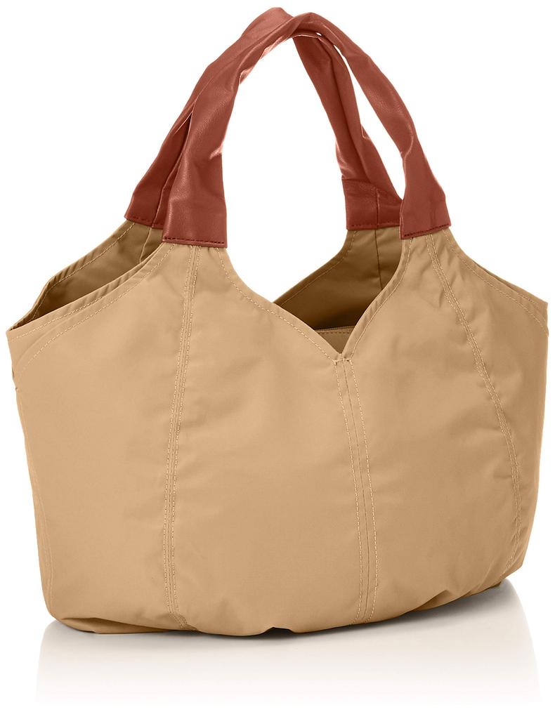 Recyceltes Nylon flauschige Tragetasche M Größe Beige [Isaac] Y01-03-02 Damen