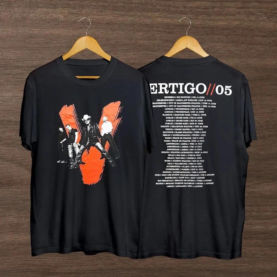 U2 Vertigo Tour 2005 T-T-Shirt, Vintage U2 Rock Band Double Sided T-T-Shirt Gifts, U 3XL