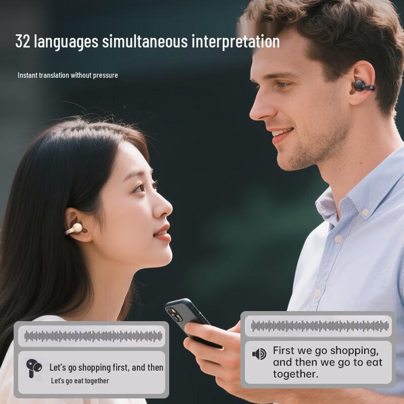 Newman CT11 AI Simultaneous Translation Ear-Clip Bluetooth Headset