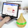 2W Haushalts-Luftbefeuchter Ätherisches Aromaöl-Diffusor Ultraschall Holzmaserung USB Mini-Nebelgenerator Mit Intelligenter Touchscreen
