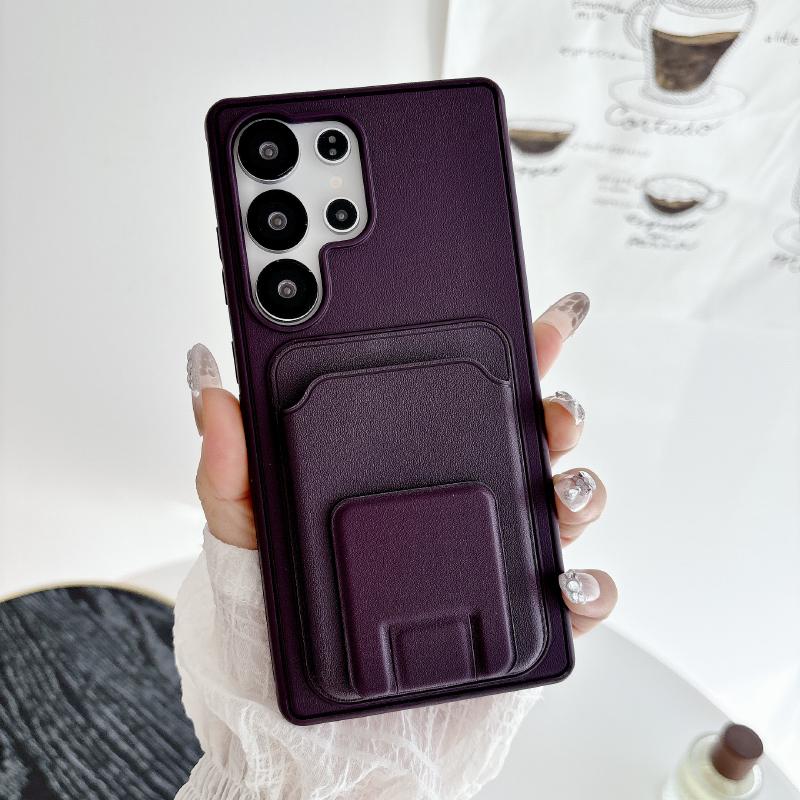

Invisible Fold Stand Wallet Card Slot Phone Case For Samsung S25 S24 S23 S26 Ultra Plus FE A56 A55 A54 A36 A35 A17 A16 A15 Cover Galaxy S23+
