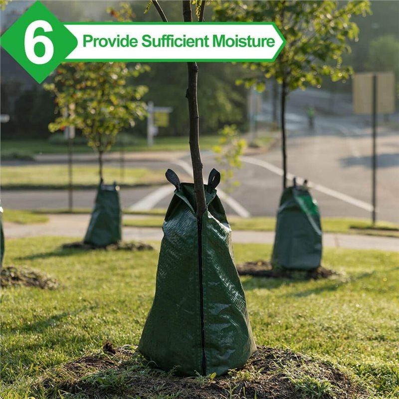 A27F-Tree Watering Bag-2 Pack 20 Gallon-Zipper Closure Automatic Irrigation System For Plants Trees Release