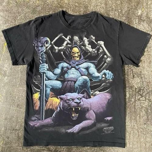 

вінтажна футболка HeMan Skeletor 80-х Мультфільм Фільм Футболка Унісекс З коротким рукавом S5XL Унісекс Футболка XXXL