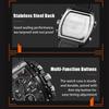 Electronic Watch Square Dual Display Waterproof Luminous Multi-color Wristwatch for Men