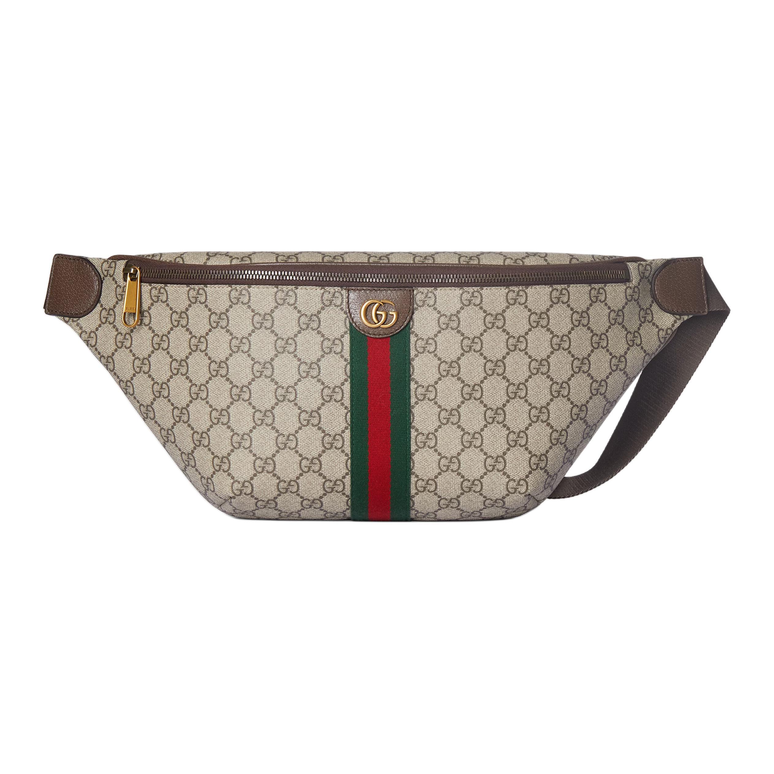 

Gucci Ophidia Double G Класичний дизайн з канви Зносостійка тканина Сумка на пояс Велика чоловіча сумка на пояс Бежевий Темно-коричневий 839104-FAEOF-9745 Basic Set (Bag+Dust Bag),100cm