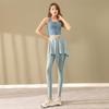 Plus-Size Women’s Slim-Fit Yoga Suit for Fitness, Morning Run, Badminton, Hiking - Skirt and Pants Set