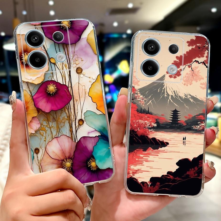 For Xiaomi Redmi Note 13 4G Case Note13 Pro New Fashion Painted Cover Soft Silicone Phone Case For Redmi Note 13 Pro Plus Fundas