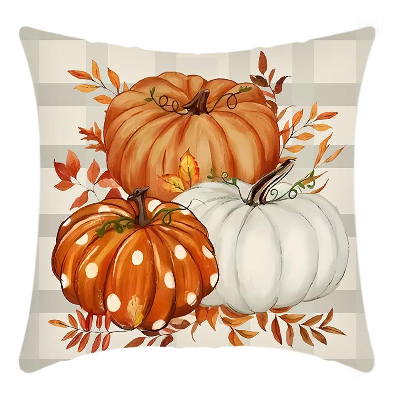 

Новая наволочка на подушку на День благодарения, декоративная подушка с принтом букв и тыквы для дома, дивана 45 * 45Cm pillowcase