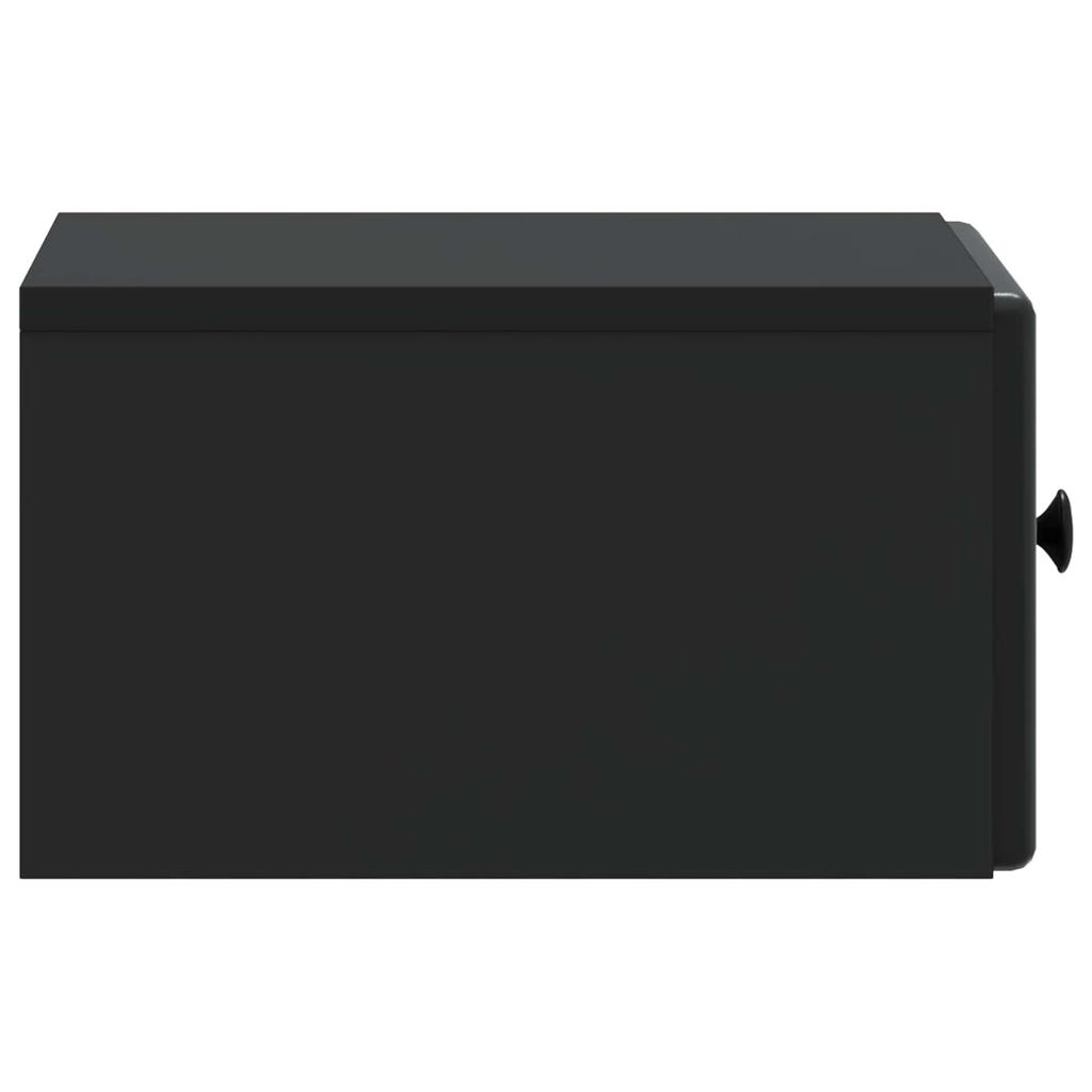 Wall Mounted Nightstand 2 Pcs Black 34.5 X 33 X 20 Cm