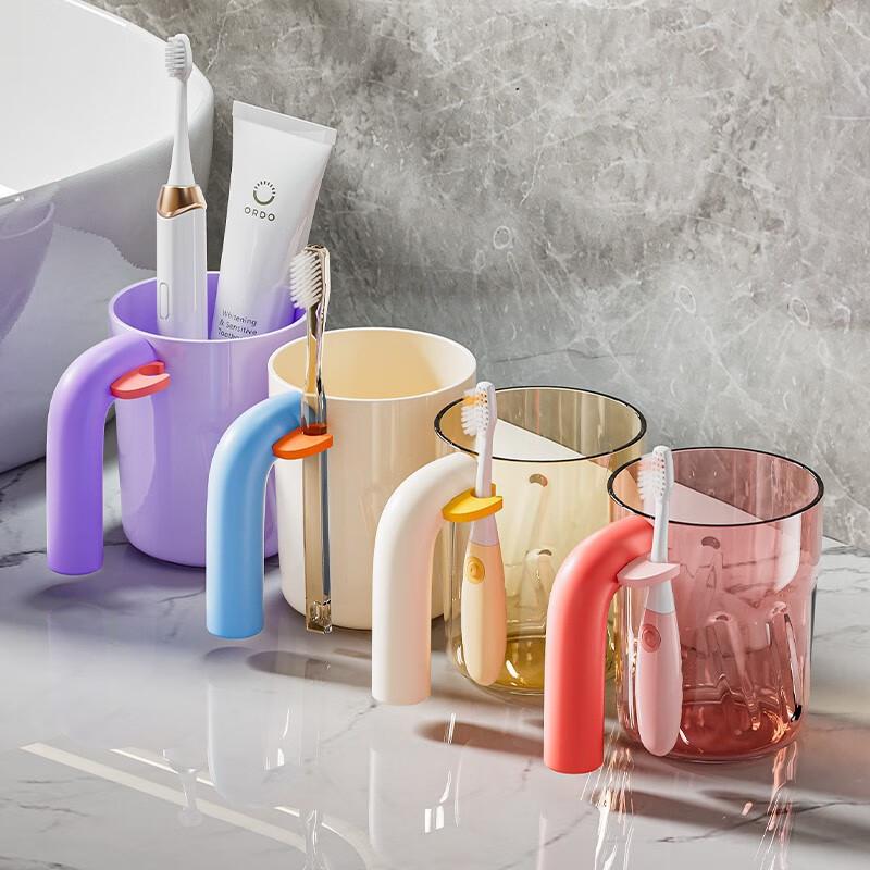 Kapaxiong Simple Plastic Toothbrush & Mouthwash Cup (5-Pack)