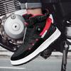 Vier Jahreszeiten Motorradstiefel Große Größe Drehknöpfe Leder Anti-Rutsch-Kollision Motorradstiefel Herren Sportschuhe
