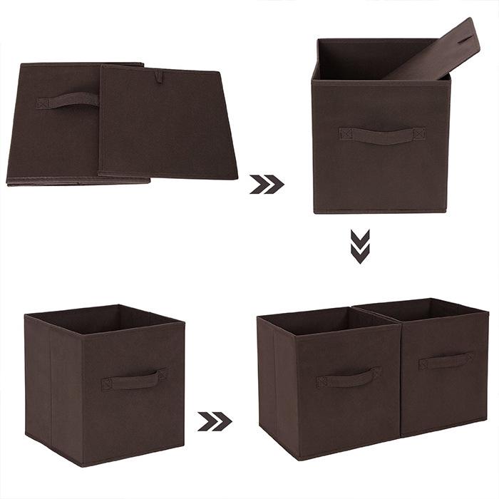 Foldable Open-Top Toy Storage Bin and Wardrobe Organizer