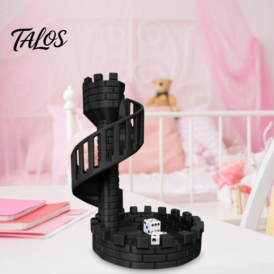 Gaming Convention Accessory Dice Tower Castle Rolling with Tray Role Playing Game Retro Compact DND And for RPG Tabletop Games Enhance