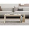 Coffee Table - MEMO - Rectangular - Travertine Marble Effect - 86.8 X 32.4 X 50 Cm