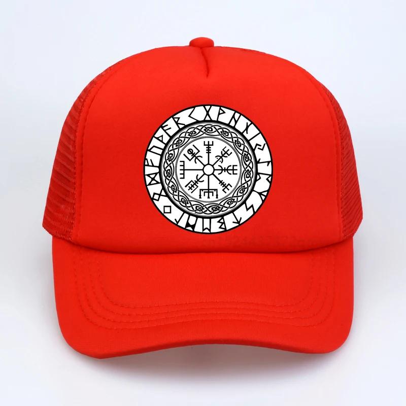 

Vegvisir Futhark Runes Navigator Vikings Baseball Cap Unisex Funny print Dad hat summer Unisex mesh Breathable snapback hats