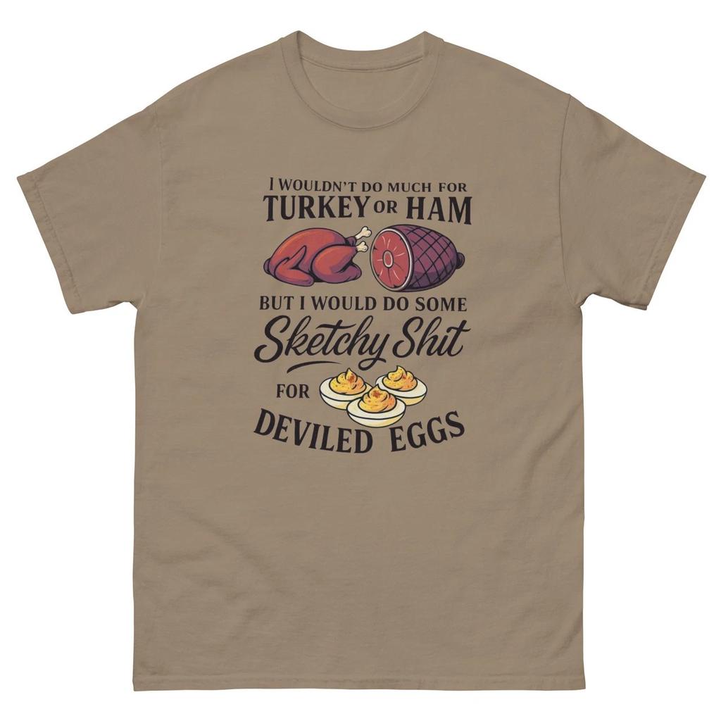 Skizzenhafte Sachen Gefüllte Eier — Lustiges Thanksgiving Unisex T-Shirt