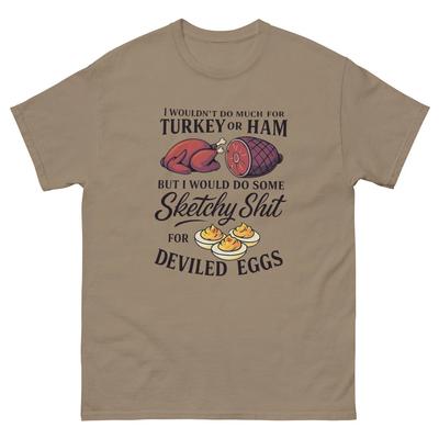 Skizzenhafte Sachen Gefüllte Eier — Lustiges Thanksgiving Unisex T-Shirt