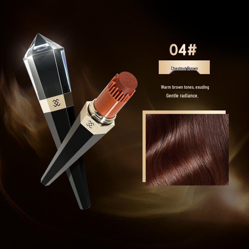 Xiusheng Scepter Plant-Based Hair Dye Pen: Black Root Touch-Up & Curler with No-Fade Coverage.