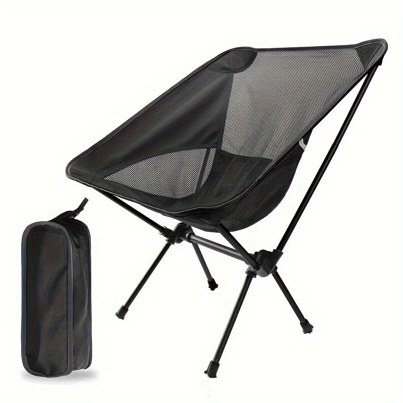 

Ultralight Portable Folding Camping Chair - Compact Backpacking Chair with Carrying Bag, 260LBS Capacity Aluminum Alloy Frame чёрный
