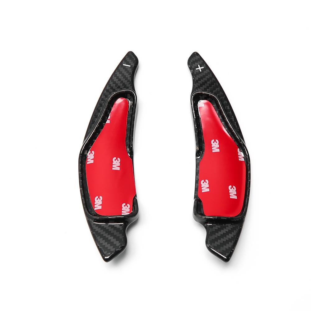 Real Carbon Fiber Shift Paddle Blade Car Steering Wheel Paddle Shifter Extension For Lexus IS XE20 IS250 IS300 IS350 2006-2013 Black carbon