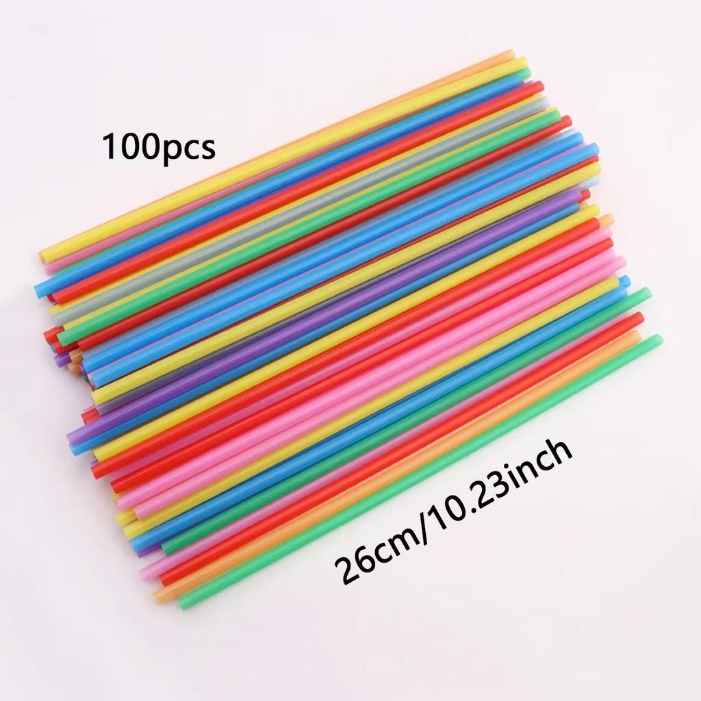 100pcs-26cm Straws Milkshake Straws Smoothie Straws Beverage Thick Straw For Boba Tea Milkshake Bar Accessories