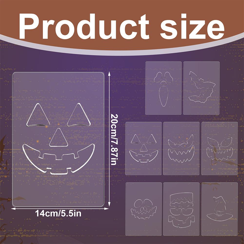 Halloween Pumpkin Ghost Bats Face Embossing Die Cuts Stencils Carving Stencils for DIY Pumpkin Carving Wood Walls Art Decor