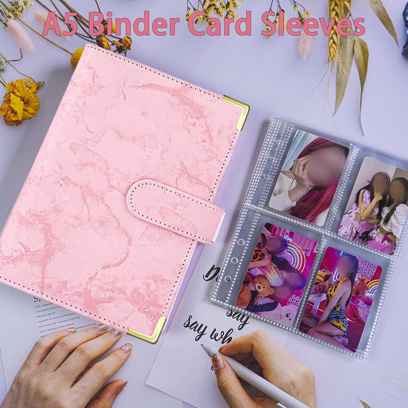 A5 Refillable 6 Ring Faux Leather Budget Binder,Notebook Binder Cover for A5 Filler Paper,Loose Leaf Personal Planner Binder