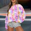 Women's Casual Fashion Printed Long Sleeved Knitted Sportswear Top, Loose Fit Halloween